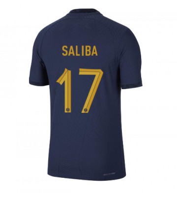 Frankrig William Saliba #17 Hjemmebanetrøje VM 2022 Kort ærmer